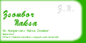 zsombor maksa business card